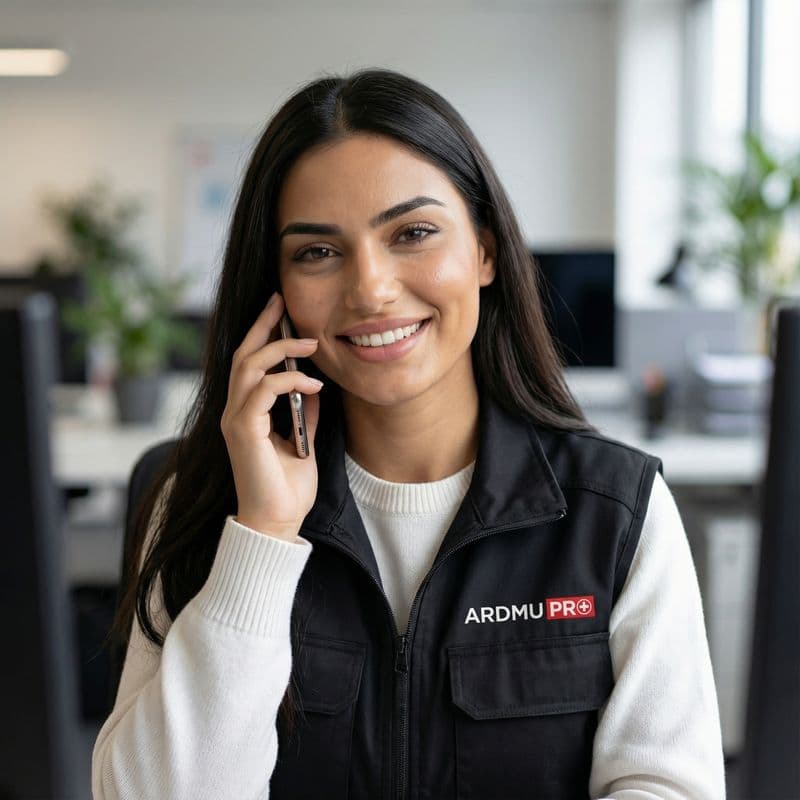 Collaboratrice ARDMUPRO au téléphone